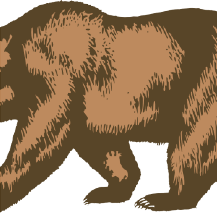 California Bear Flag Clipart California Republic California - California Bear Png (900x900), Png Download