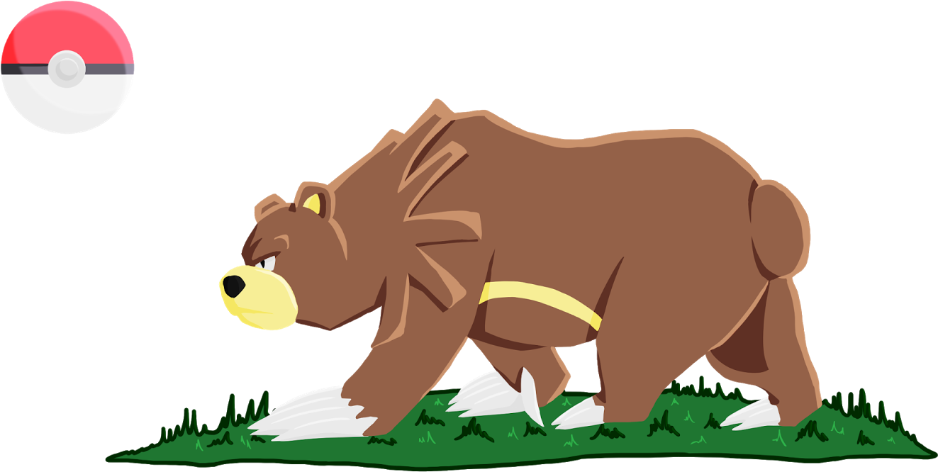 Pokemon California Bear Flag - Pokemon California Flag (1600x896), Png Download