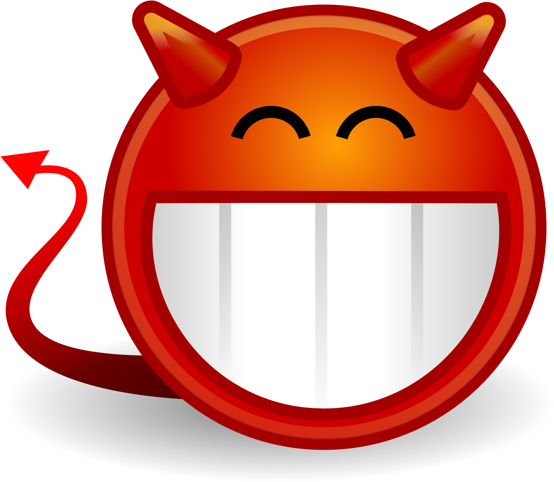 Open - Devil Grin Emoji (2000x2000), Png Download