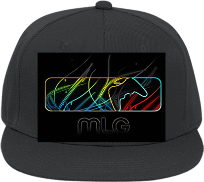 Custom Heat Pressed Flat Bill Fitted Hats 123 - Mlg Backgrounds (428x400), Png Download