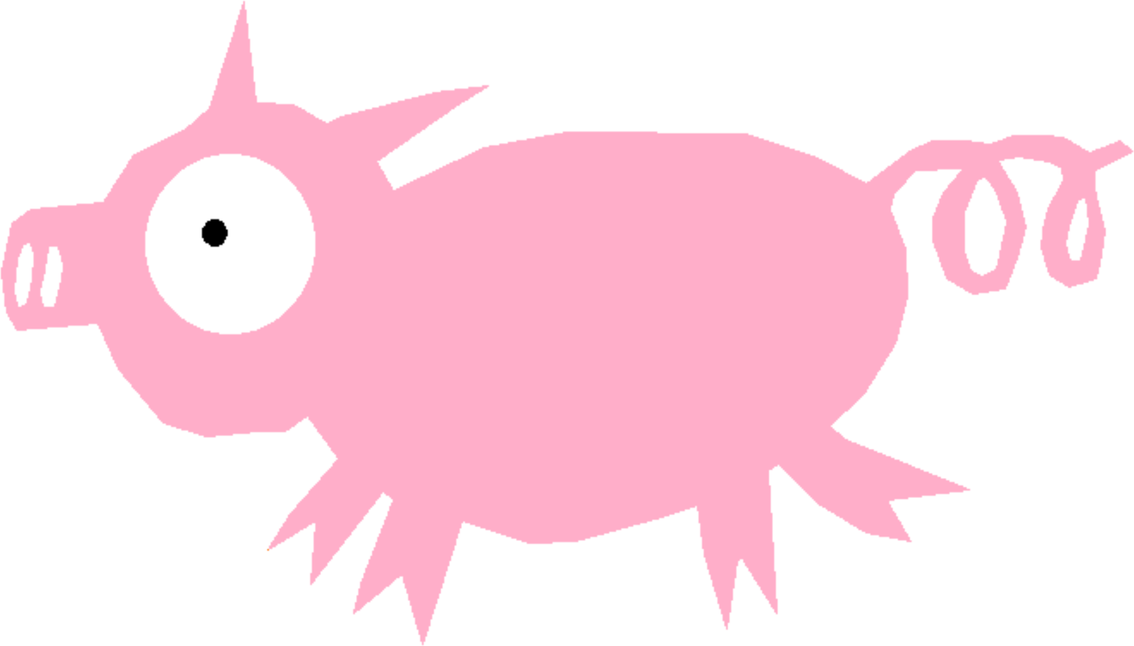 Image Black And White Pig S Free On Dumielauxepices - Pink Paint Splash Clipart (2253x1284), Png Download