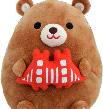 Hugging California Bear Plush Toy - Stuffed Toy (600x446), Png Download