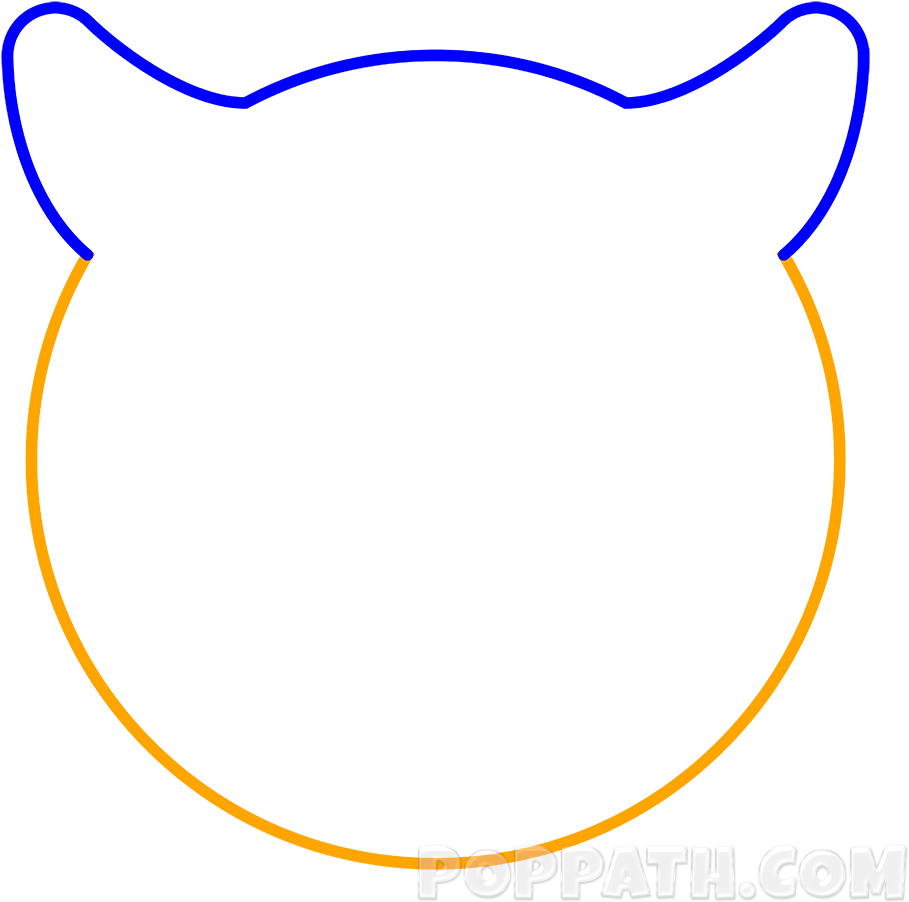 Finish Drawing The Shape Of The Head By Connecting - Drawing (1000x1000), Png Download