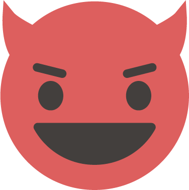 Devil C - Smiley (376x378), Png Download