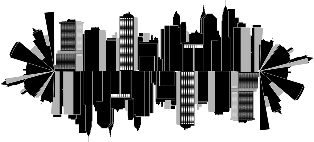 Free Cityscape Png Picture - Cityscape Png (1024x465), Png Download