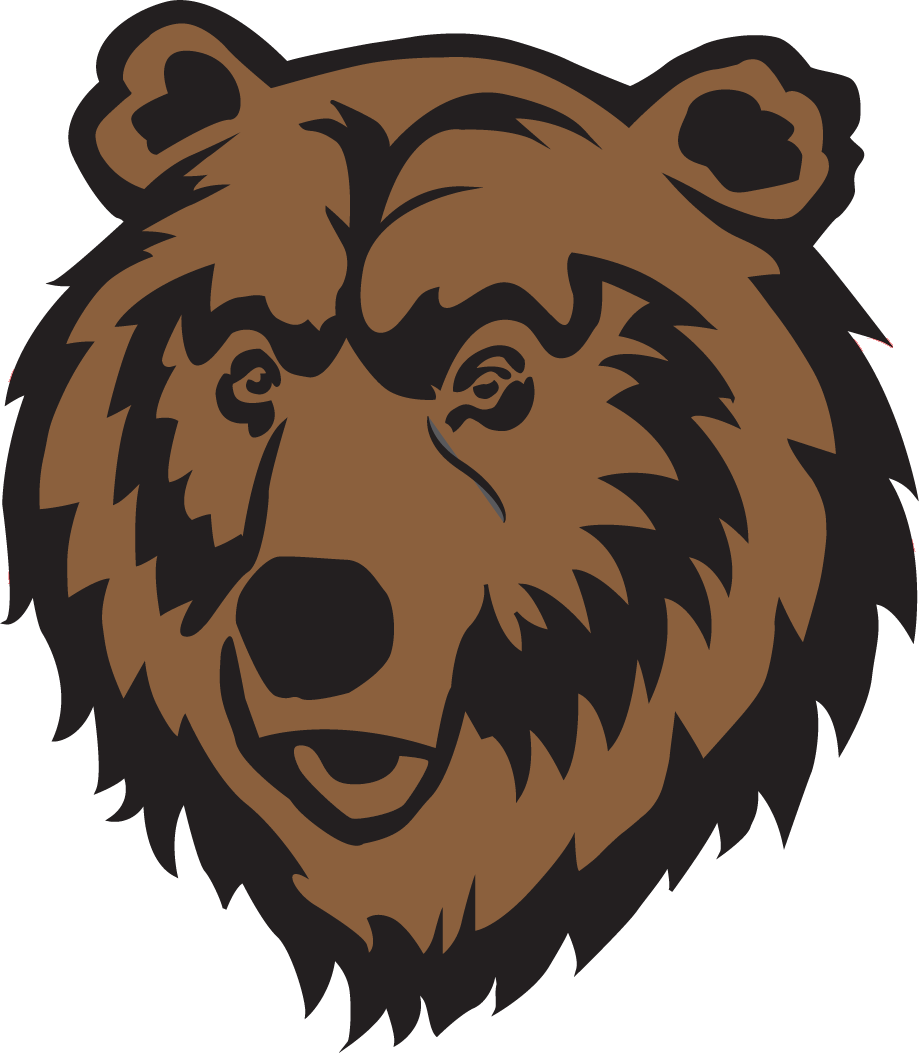 Live Oak Elementary School - Growling Bear Black And White Clipart (919x1053), Png Download