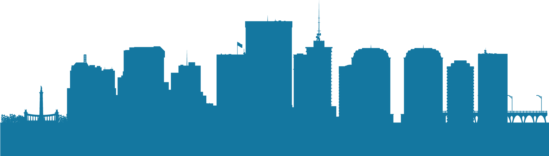 Richmond Va Orthodonitst - Richmond Skyline Silhouette (1920x576), Png Download