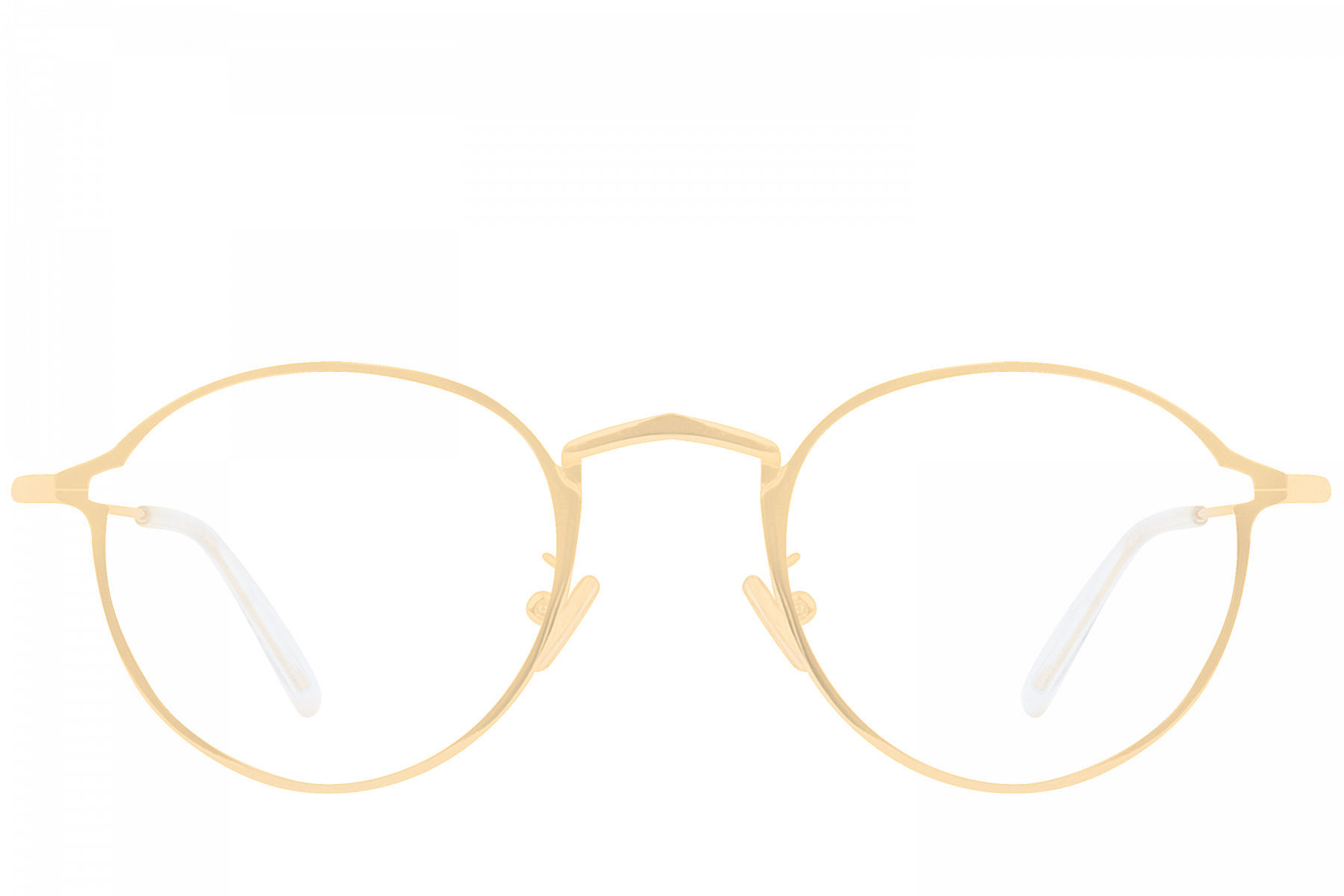 Jordan Gold Oval Glasses - Gold Glasses (1800x1200), Png Download