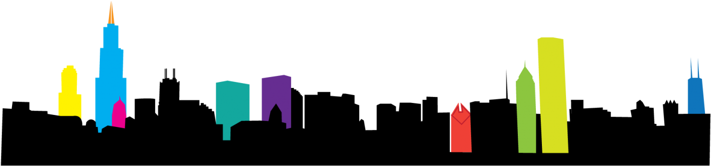 Close - Chicago Skyline Pop Art Transparent (1501x682), Png Download