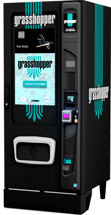 60 Unique Sku's Via A Large High-definition Touchscreen - Marijuana Vending Machine (359x695), Png Download