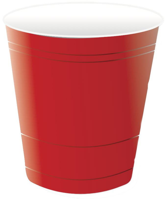 Red Solo Cup - Waste Container (822x824), Png Download