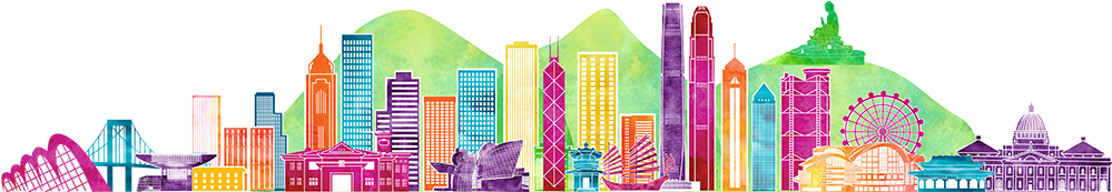 Hk Skyline Transparent - Hong Kong City Png (1000x300), Png Download