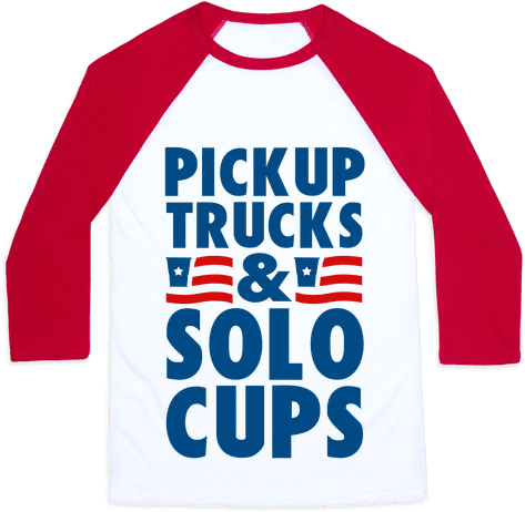 Pickup Trucks And Solo Cups Baseball Tee - Rockford Peaches Logo (484x484), Png Download