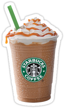 "starbucks Cup" Stickers By Smentcreations - Grande Frappuccino Starbucks (375x360), Png Download