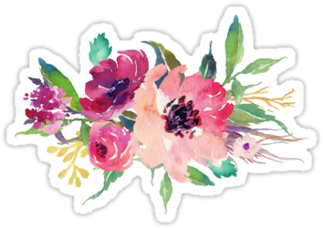 Watercolor Flower Png Watercolor Wild Flower Pink Bouquet - Wedding Flowers Watercolor Png (375x360), Png Download