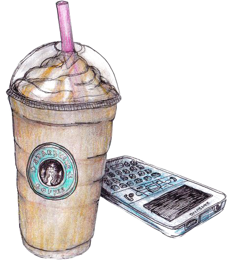 Coffee Latte Milkshake Transprent - Cute Lockscreens For Iphone (564x894), Png Download