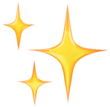 Sparkles Emoji - Close-up (366x366), Png Download