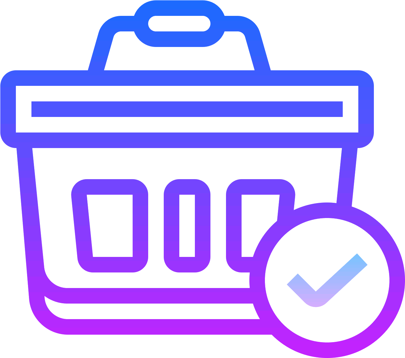 A Paid Icon Is Shown With A Hand Basket That You Go - Online Shopping (1600x1600), Png Download