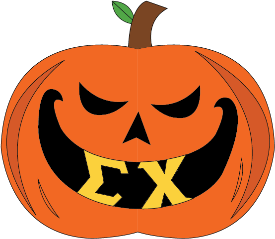 Sigma Chi Art Picture Royalty Free Stock - Jack-o'-lantern (599x545), Png Download