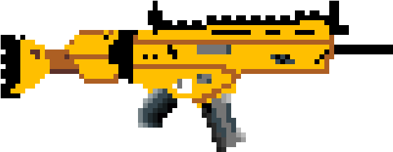 Fortnite Scar - Scar Fortnite Pixel Art (595x280), Png Download