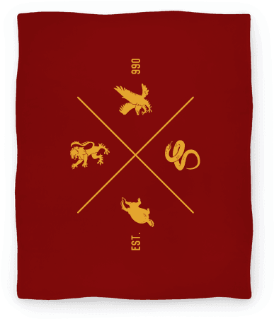 Hogwarts Crest Blanket Blanket - Blanket (484x484), Png Download