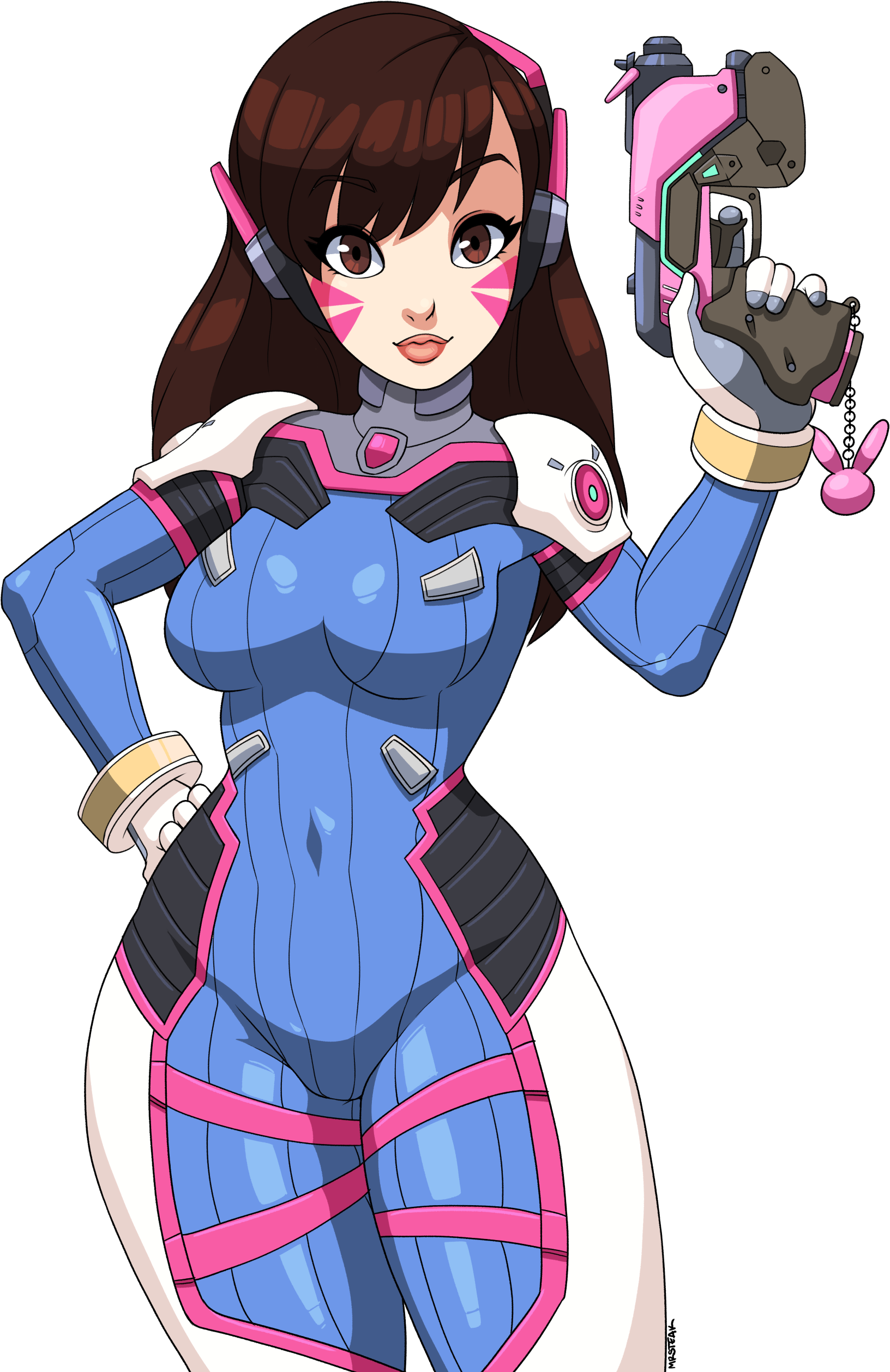 Author Comments - D - Va - Overwatch D Va Thick (1820x2656), Png Download