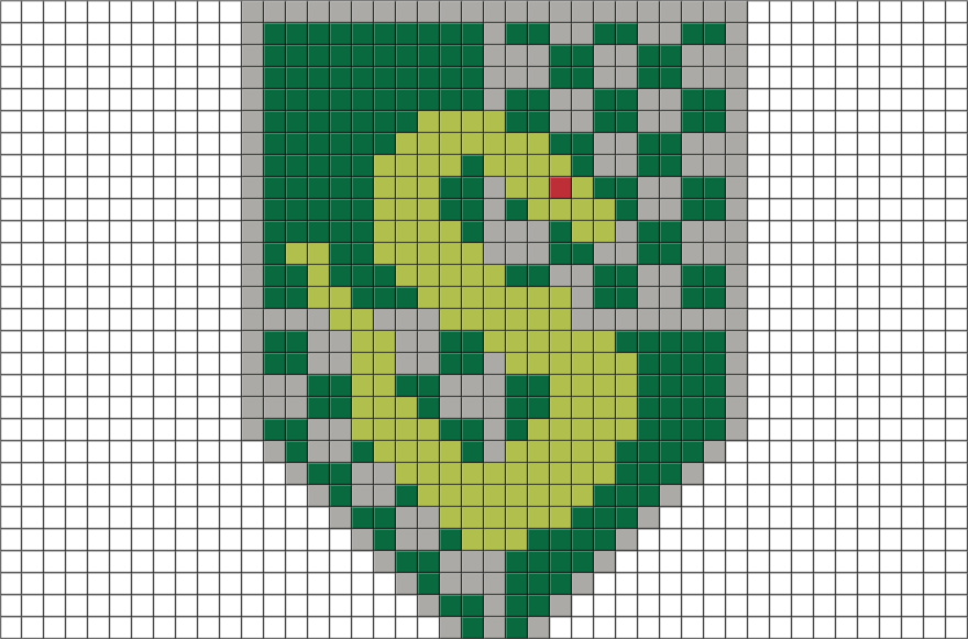 Pixel Art Slytherin Logo (880x581), Png Download