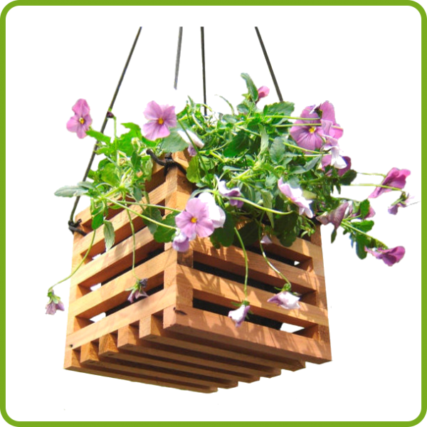 Hanging-planter - Поделки Для Сада Своими Руками Из Подручного Материала (600x600), Png Download