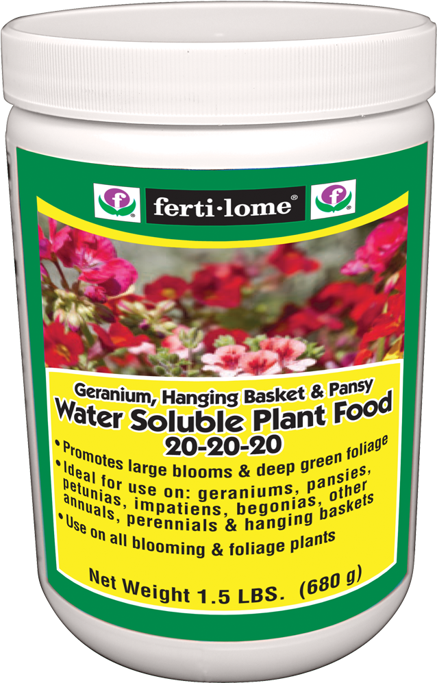Fertilome Geranium, Hanging Basket & Pansy Plant Food - Geranium Hanging Basket & Pansy Plant Food, 20-20-20, (1001x1001), Png Download