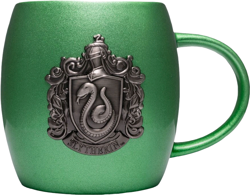 Slytherin Metallic Crest Ceramic Mug - Harry Potter Slytherin (900x712), Png Download