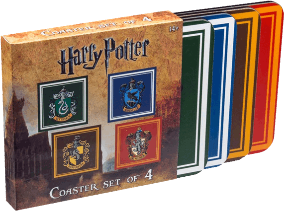 Harry Potter House Crests Coasters Onderzetters - Harry Potter - Hogwarts Logo Lapel Pin-brand New (600x600), Png Download