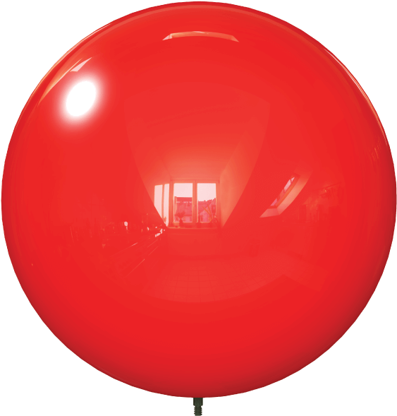 18" Red Balloon Bobber Duraballoon Replacement - Red Helium Ball (600x600), Png Download