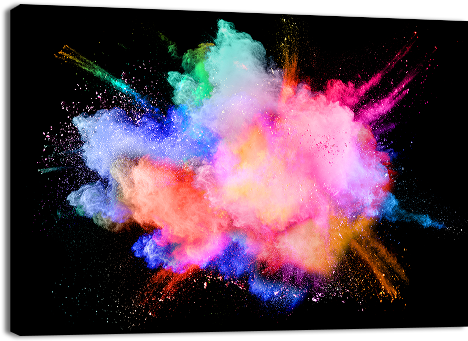 Multicolored Powder Splash - Nebula (500x500), Png Download