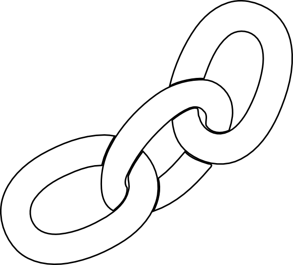 Chain Clip Art At Clkercom Vector Online Royalty Free - Chain Clipart White (600x541), Png Download