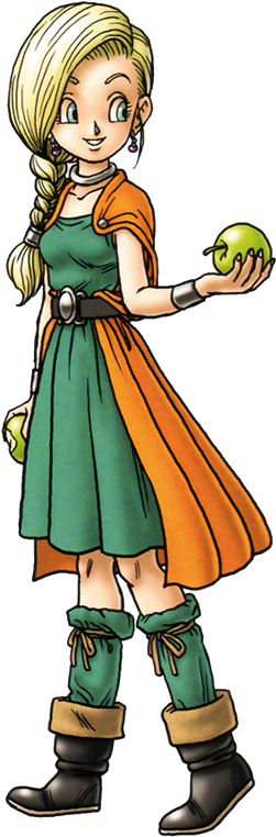 Bianca Green Apples - Dragon Quest 5 Renders (356x800), Png Download