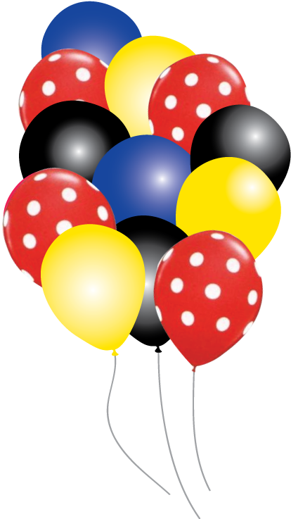 Mickey Mouse Balloons Party Pack - Mickey Mouse Con Globos (465x787), Png Download