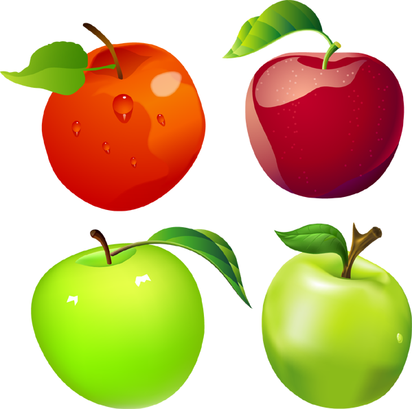 Free Vector Apples Free Download - Free Vector Apple (600x596), Png Download