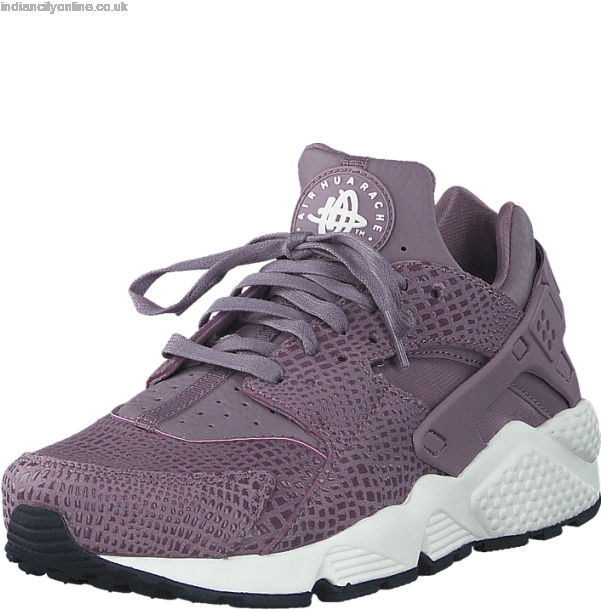 Women's Nike Wmns Air Huarache Run Prnt Purple Smoke/purple - Running Shoe (600x750), Png Download