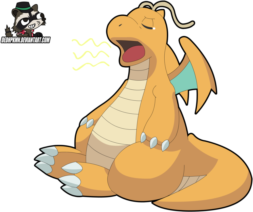 Dragonite - Cartoon (1048x762), Png Download