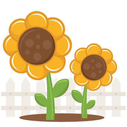 Sunflowers Svg Scrapbook Title Sunflower Svg File Sun - Cute Sunflower Clipart Png (432x432), Png Download