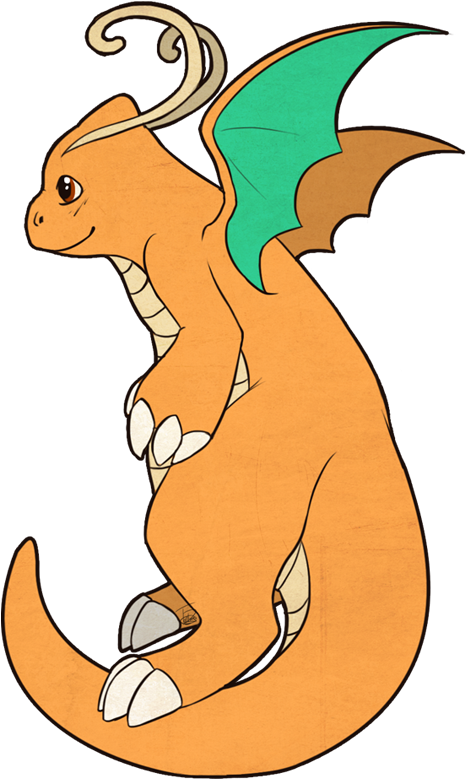 Day 3 - Dragonite - - Cartoon (530x797), Png Download