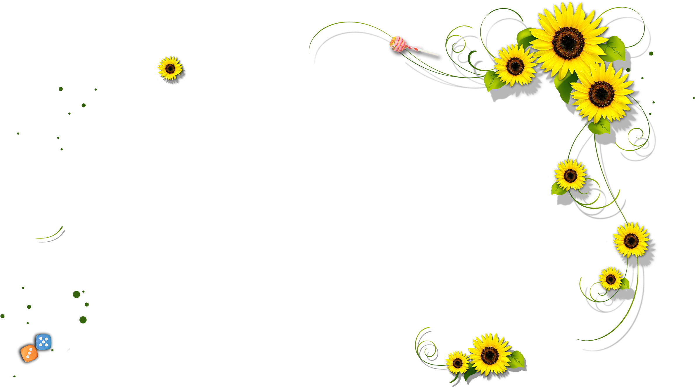 Jpg Freeuse Stock Clip Art Little Transprent Png Free - Sunflower Border Design Png (2432x1464), Png Download