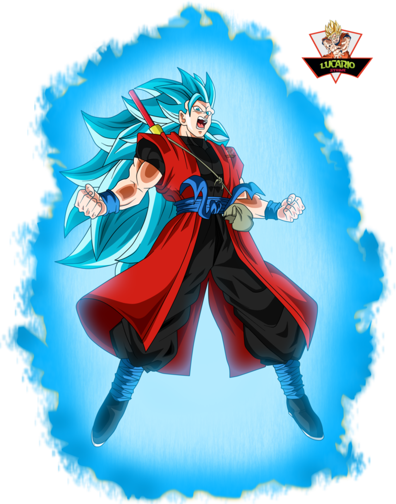 Goku Xeno Ssj3 Blue By Lucario-strike On Deviantart - Goku Xeno Ssj Blue (793x1008), Png Download