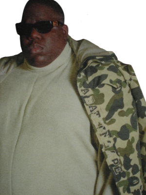 Biggie Rockin Bape Psd - Bape Biggie Tee (300x400), Png Download