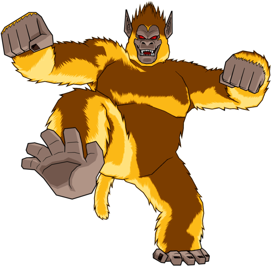 Oozaru Golden (894x894), Png Download