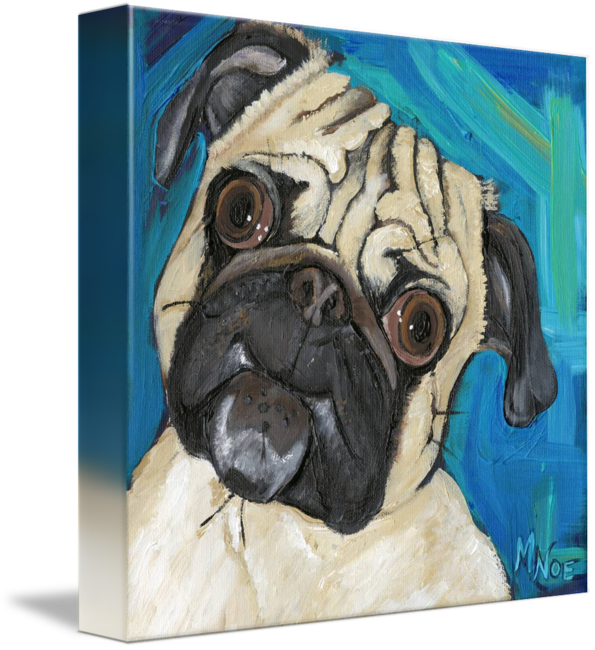 "pug " By Michelle Noe - Pug (595x650), Png Download