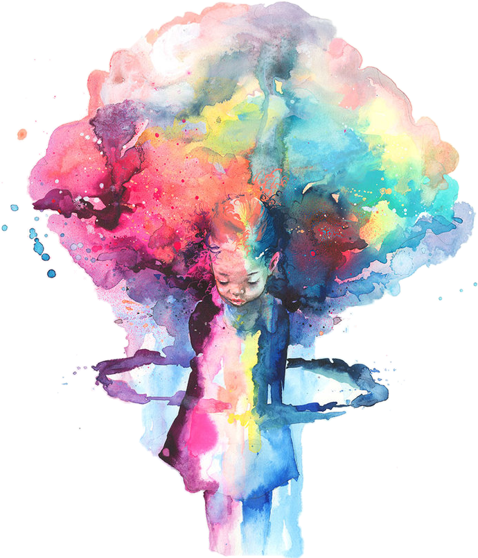 Love Paint Art Artwork Explosive Explosiveart Emotions - Lora Zombie Art Work (690x804), Png Download