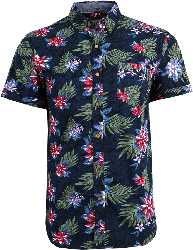 Stained Floral Shirt - Shirt (800x975), Png Download