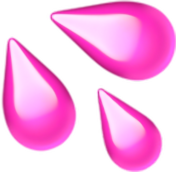 Pink Water Emoji Cute Aesthetic Overlay Tumblr - Emoticon De Gotas Png (1024x1024), Png Download