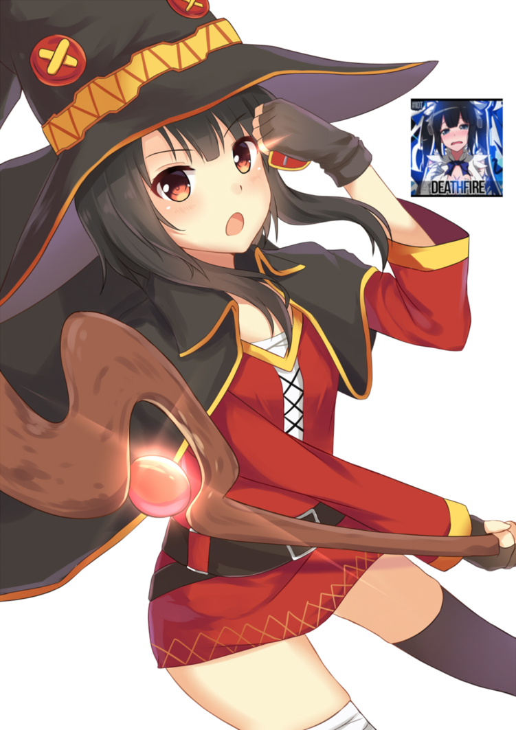 Render Megumin By Deathfireiot - Konosuba Megumin Render (751x1063), Png Download